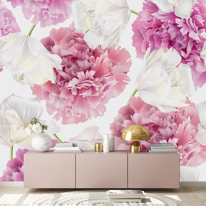Murale fleurs, L 100 po x L 100 po