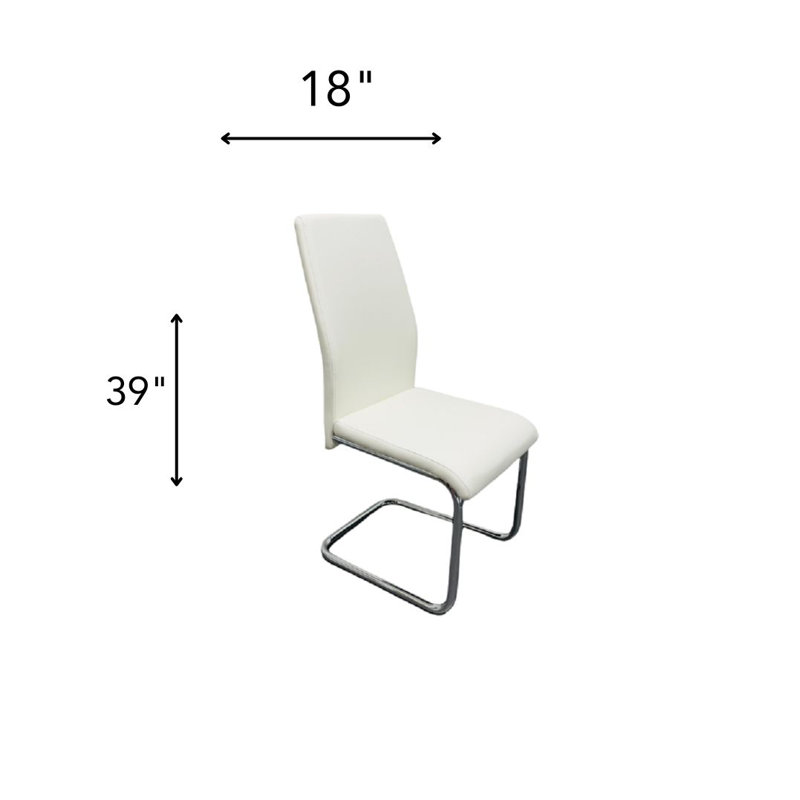Chaise d'appoint en métal Crosbie (ensemble de 6), Blanc