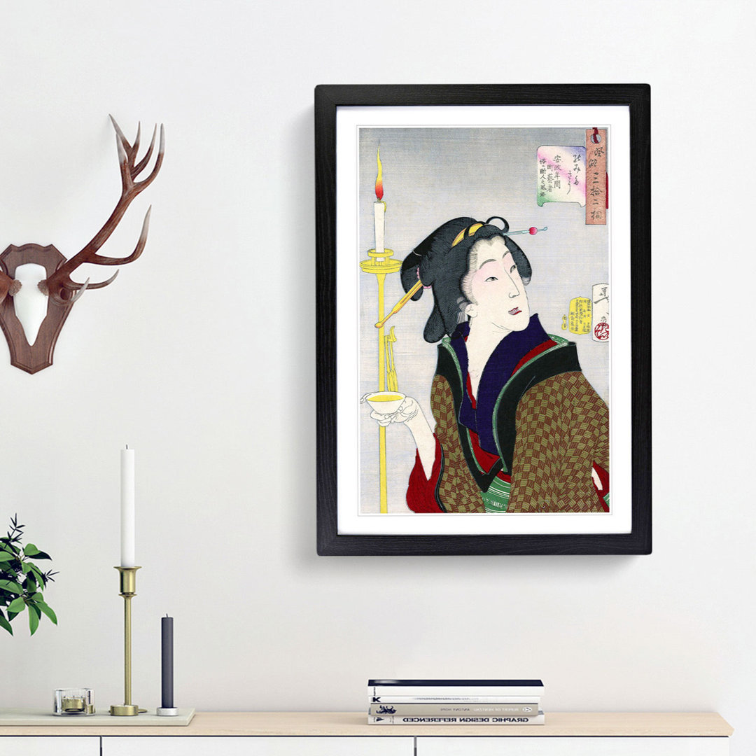 Geisha by Tsukioka Yoshitoshi - Picture Frame Painting Print