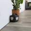 Nicola Spring - Herringbone Fabric Door Stop with Handle - Heart