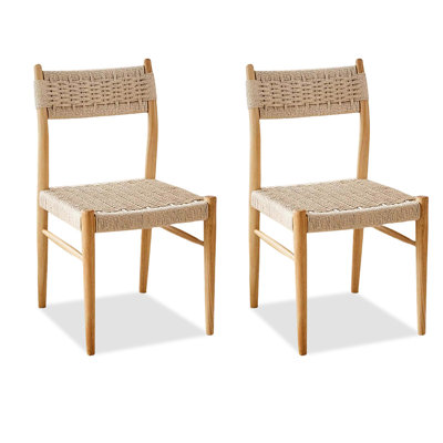 Burlywood Solid back side Chair(Set of 2)