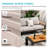 Outdoor Couch Aluminum Patio Furniture Sofa, 5 - Person Seating Group With Cushions, 4 Piece Conversation Sets With Removable Cushion-1055831119