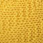 Pouf rond en coton tricoté jaune, facile à poser au sol, supporte jusqu'à 90 kg, accessoire décoratif, nettoyage localisé recommandé, rembourrage en billes, 51,5 cm de profondeur, largeur, 35 cm de hauteur.