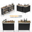 Black Rectangular Aluminum Patio Folding Bar Table-869338850-869338879