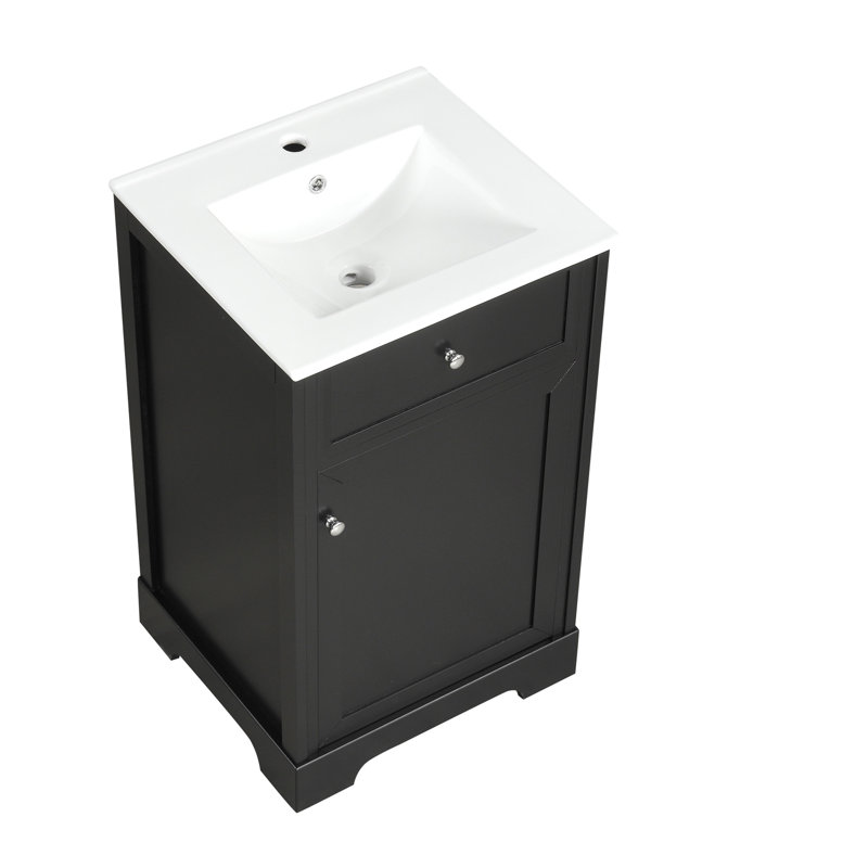 Meuble-lavabo de qualité supérieure avec caractéristiques avancées et espace de rangement abondant, Noir, noir, noir, noir