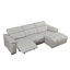 Canapé inclinable Wall-Hugger en cuir véritable à commande électrique moderne en forme de L, siège de salon, sièges de cinéma avec port USB, canapé avec appui-tête et repose-pieds pour salon, appartement, bureau