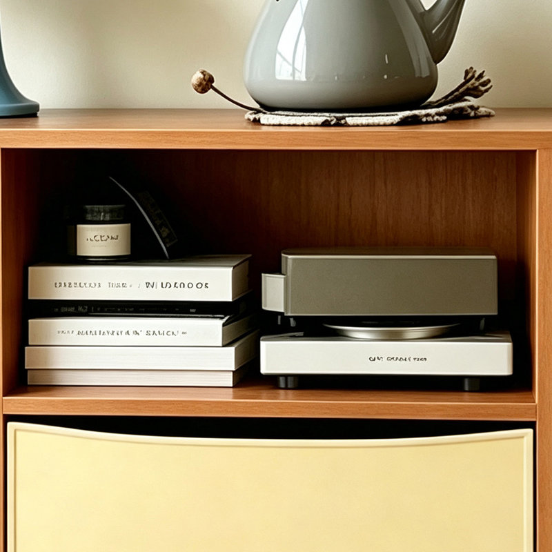 Buffet de luxe minimaliste léger de style américain, H 35,4 po x l 51,1 po x P 15,7 po