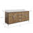 Brookhn 72 In. Double sink Quartz top Bath Vanity in Lustrous Walnut with Hook Faucet and Mirror-627655472