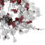 Berries And Snowflakes Artificial Christmas Wreath - 24" - Red And White - Unlit