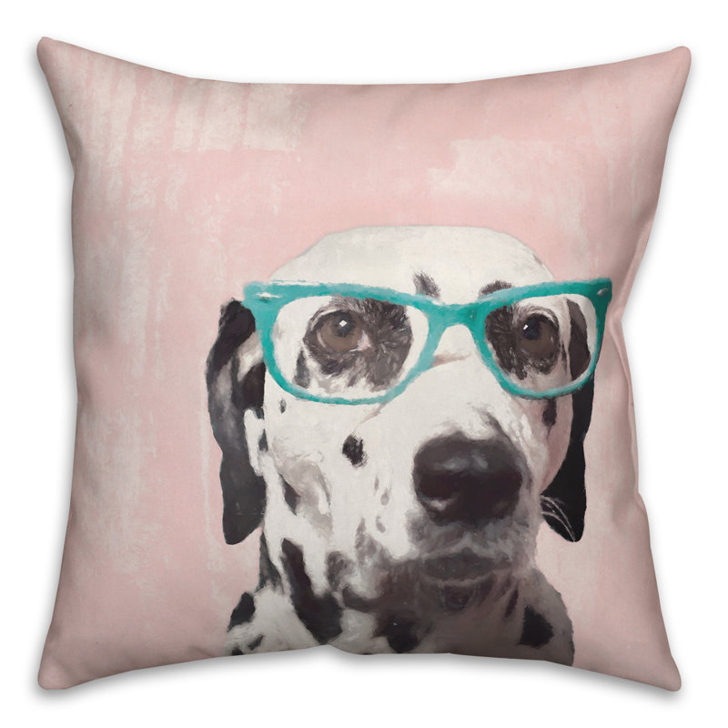 Housse et insert de coussin carré Nerdy Dalmation, H 20 po x l 20 po
