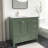 Anvay 36 in. Single Sink Freestanding Bath Vanity in Forest Green with Carrara Quartz Top-1730614988-1621704770