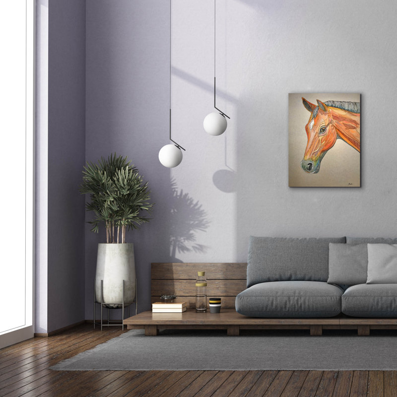  «Horse Head 2» par Bebe Keith, art mural sur toile, 26 po x 34 po, H 34 po x l 26 po