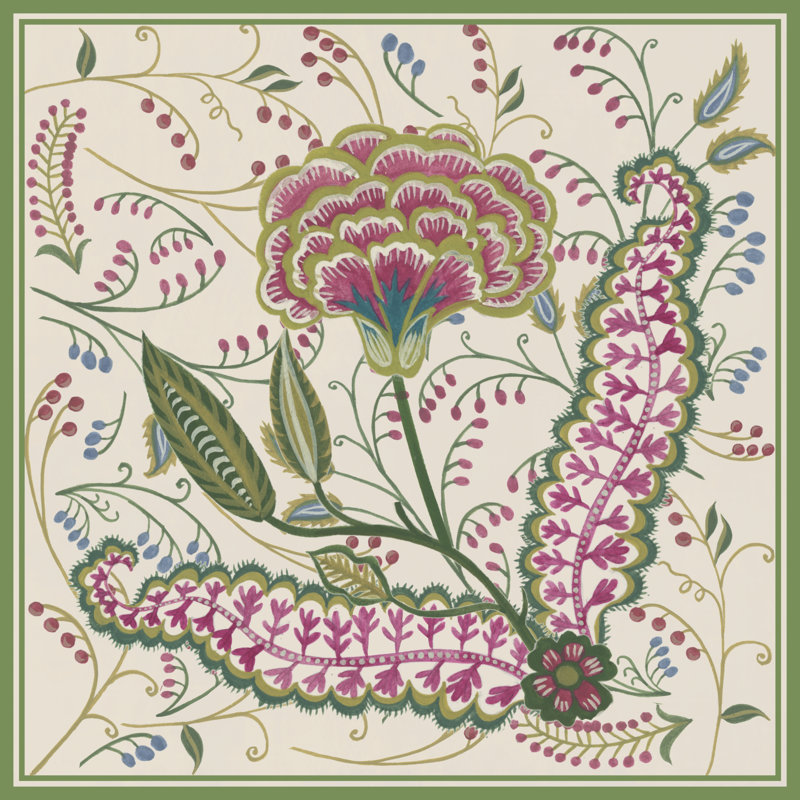 Chintz Composition I - Wrapped Canvas Print, 30cm H x 30cm W
