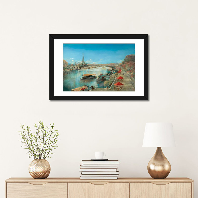 «River Tranquility» par Ruane Manning, reproduction d'art sur toile tendue, H 16 po x l 24 po x P 1 po, Blanc