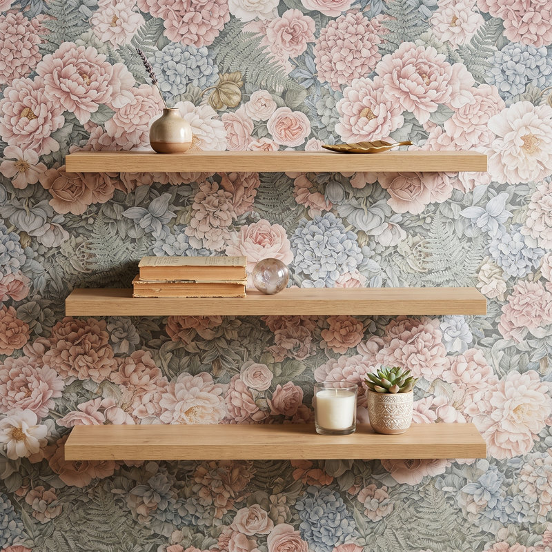 Williemae 3 Piece Floating Shelf, Sapphire