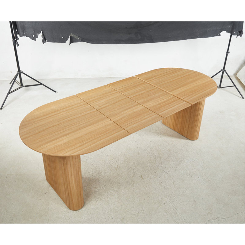 Table extensible, table de salle à manger, table de bureau, table basse, panneau de fibres à densité moyenne, Chêne