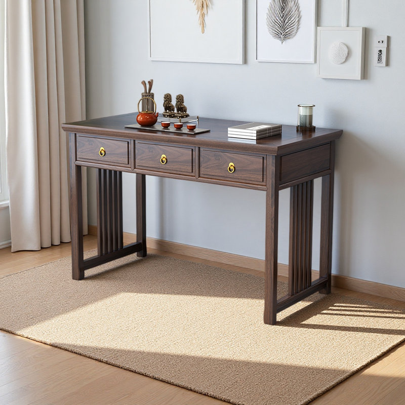 Bureau en bois de style industriel avec tiroirs de rangement, H 31,49 po x l 39,37 po x P 23,62 po