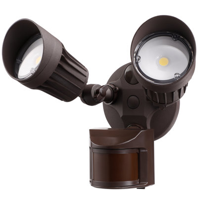 2 Head LED Outdoor Security Floodlight Motion Sensor, 3 Lighting Modes, 3000K