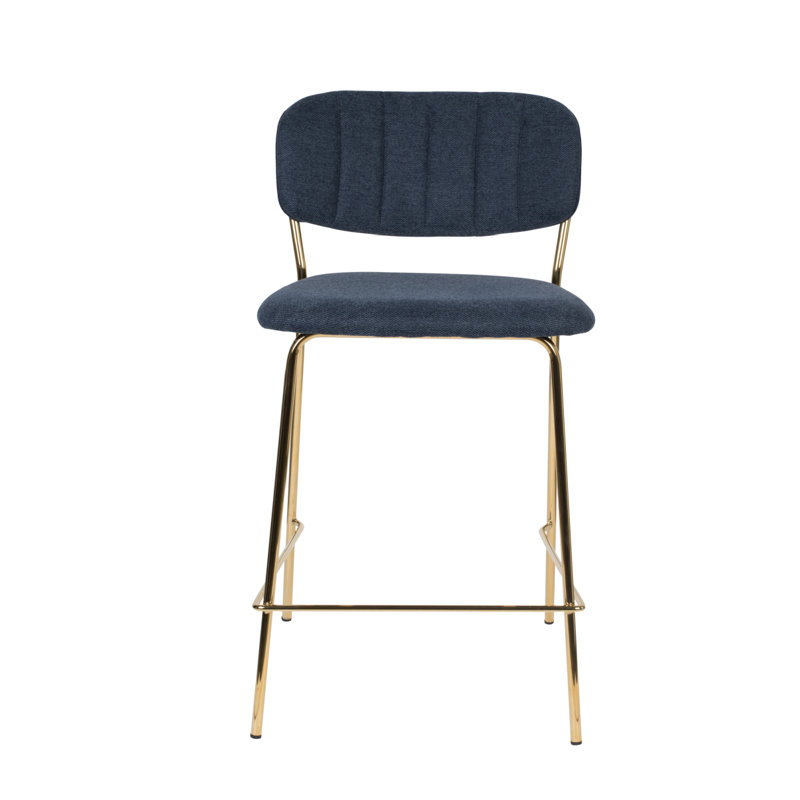 Jolien 26'' Counter Stool, Gold/Blue, Blue