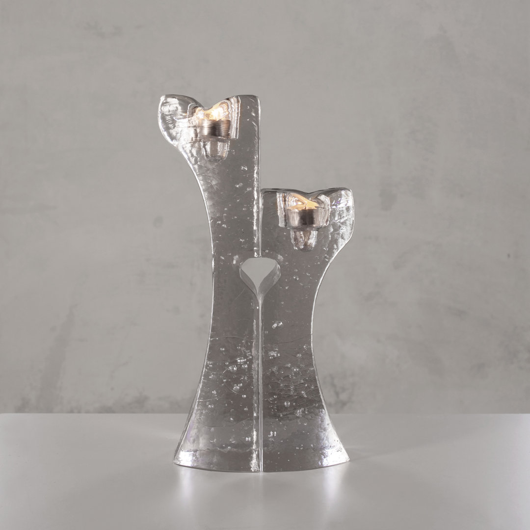 Connect 8.625'' H Glass Tabletop Candlestick Kosta Boda