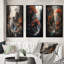«Cascading Botanical Trees», 3 pièces sur toile-2117324280-2117324282