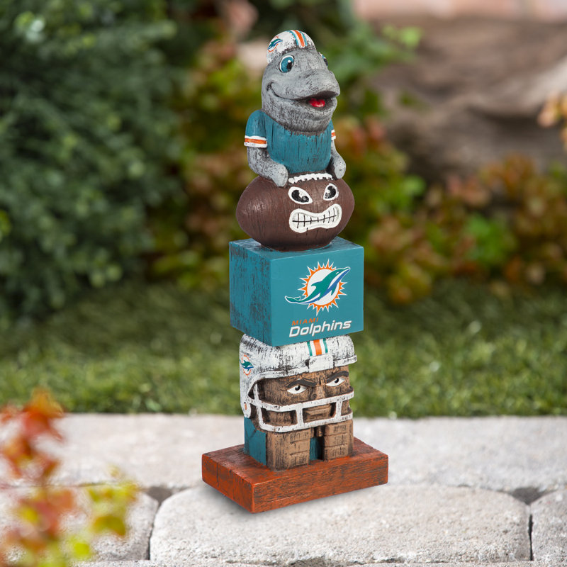Statue de jardin d'intérieur / extérieur NFL New York Giants, H 16 po x l 5,5 po x P 4 po, Dolphins de Miami