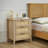 Nightstand, Rattan End Table, Rattan Nightstand Boho Cabinet With 3 Natural Rattan Drawers