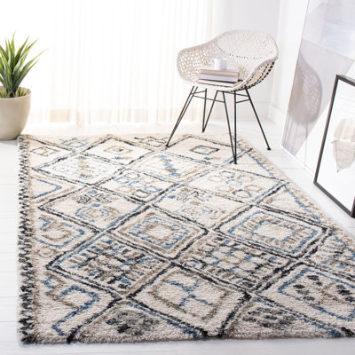 Powell Shag Hand Tufted Wool Southwestern Rug