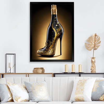 " Golden Champagne High Heel I "