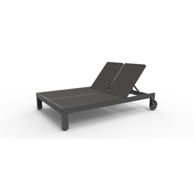 Chaise longue d'extérieur en aluminium Georgie