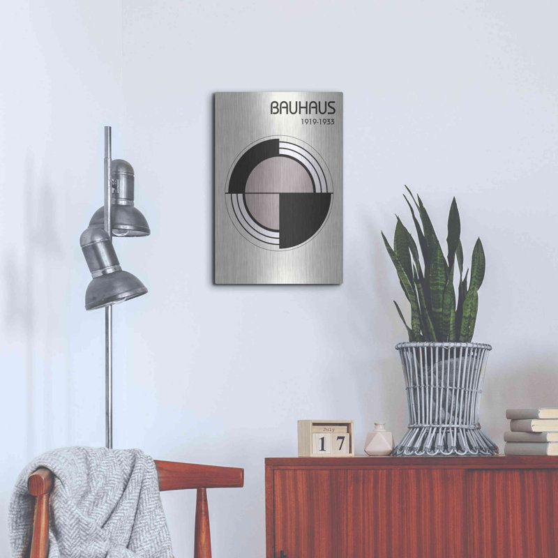 Ebern Designs «Bauhaus 2» par Design Fabrikken, art mural en métal, MTL-14829, H 24 po x l 16 po