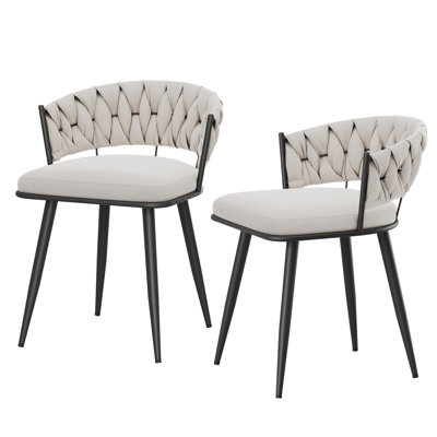 Upholstered Dinning Chair With Metal Frame