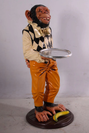 Large Monkey Butler Life Size Statue