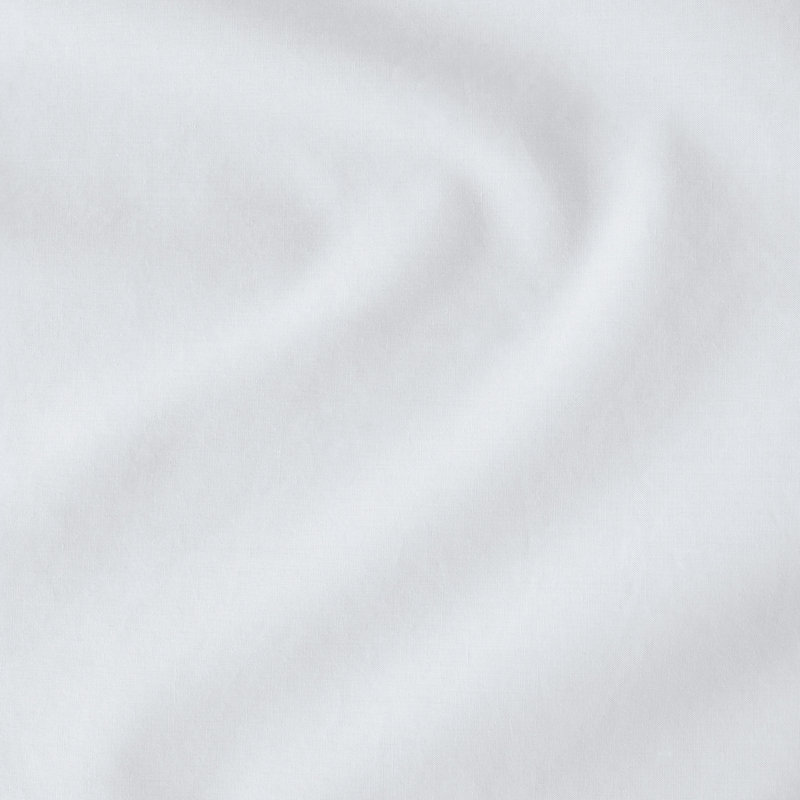 Drap-housse en percale de coton biologique à densité de tissage 300 fils, Blanc, Drap-housse de taille simple