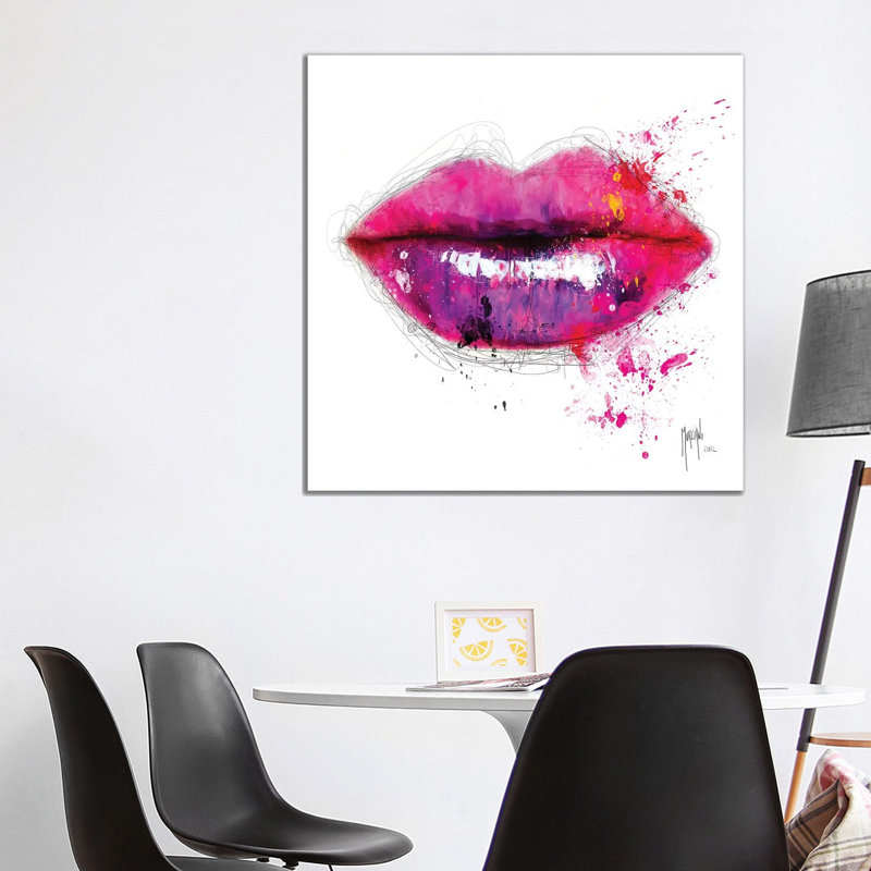 Colors Of Kiss by Patrice Murciano - Wrapped Canvas Painting, 93.98 cm H x 93.98 cm W x 3.175 cm D