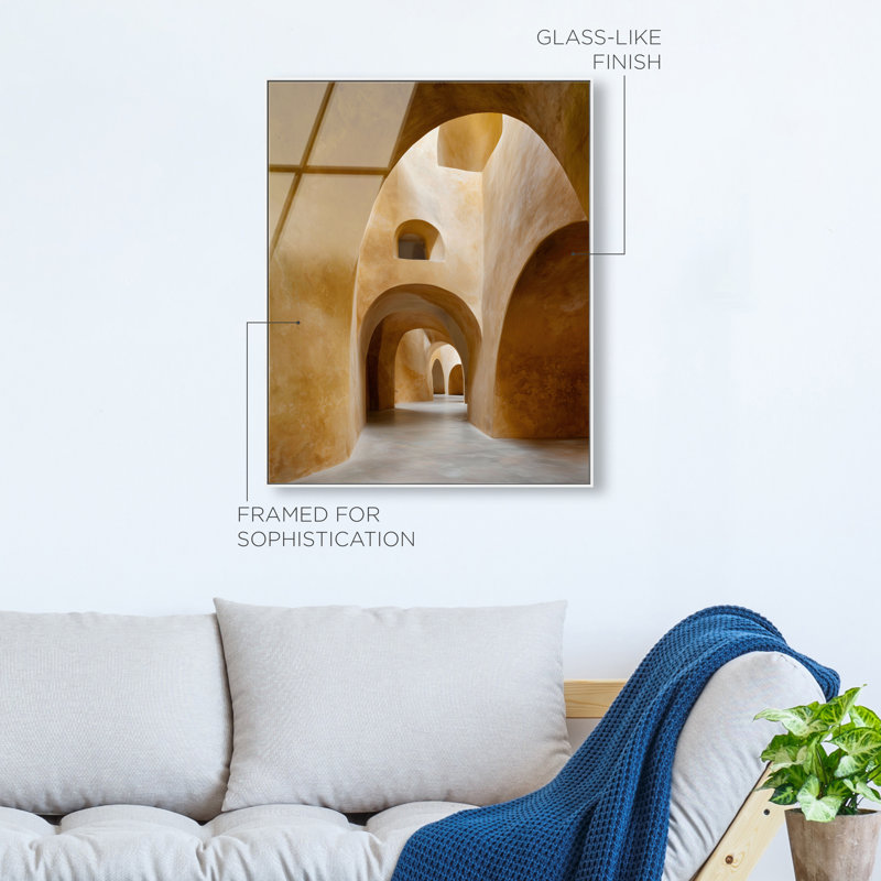 Honeyed Vaults II Print, 21"H x 17"W, White Floater Frame
