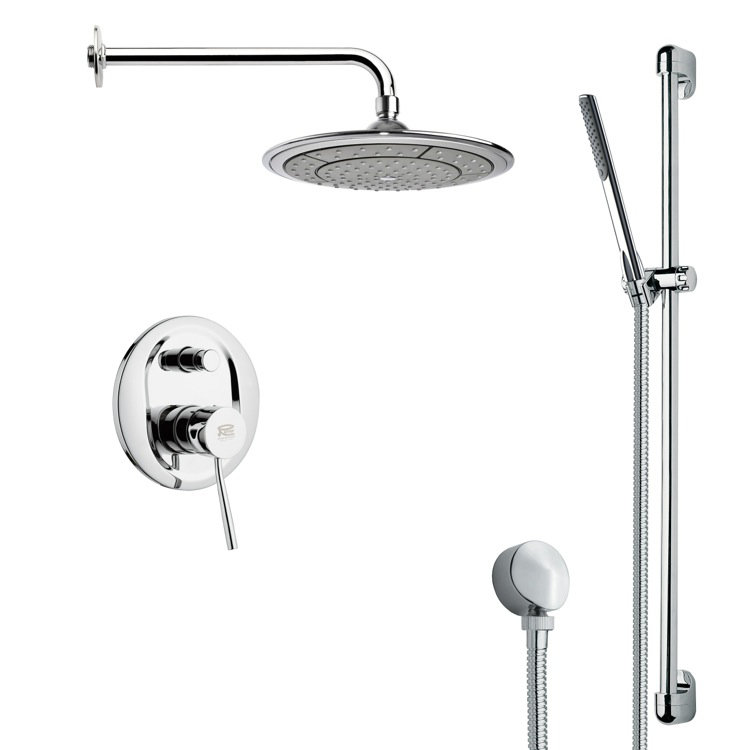 Système de douche complet à pression équilibrée avec valve brute Rendino