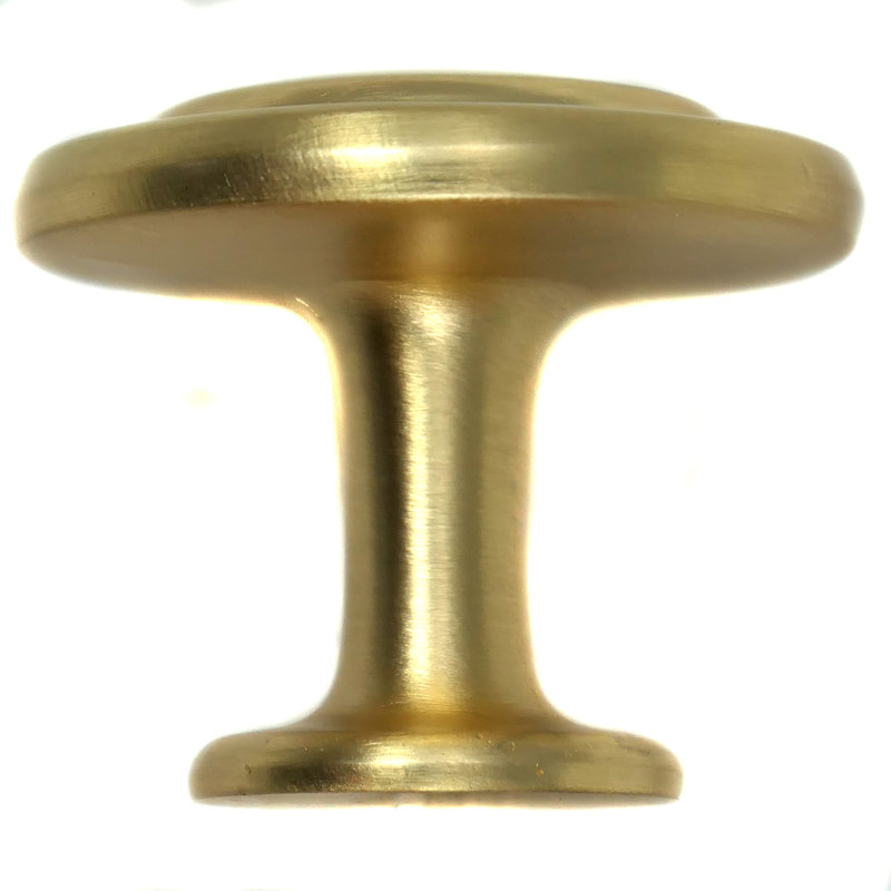 Poignée ronde 11/8 po de diamètre, Laiton satiné