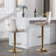 Ensemble de 2 tabourets de bar, avec repose-pieds chromé et base pivotante réglable en hauteur-836924088