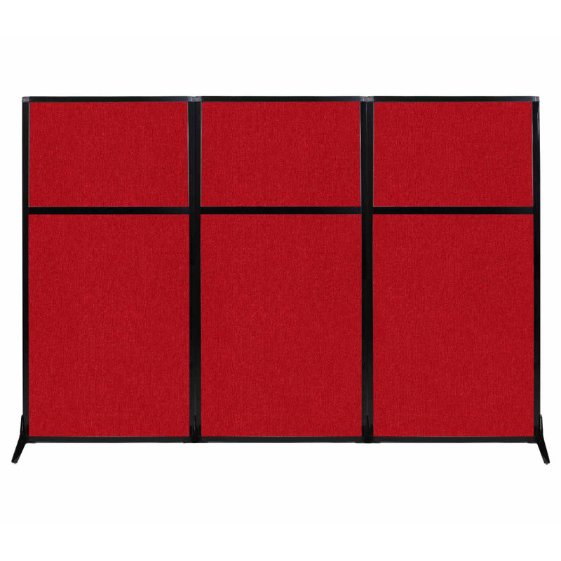 Cloison de poste de travail, Rouge, 99"