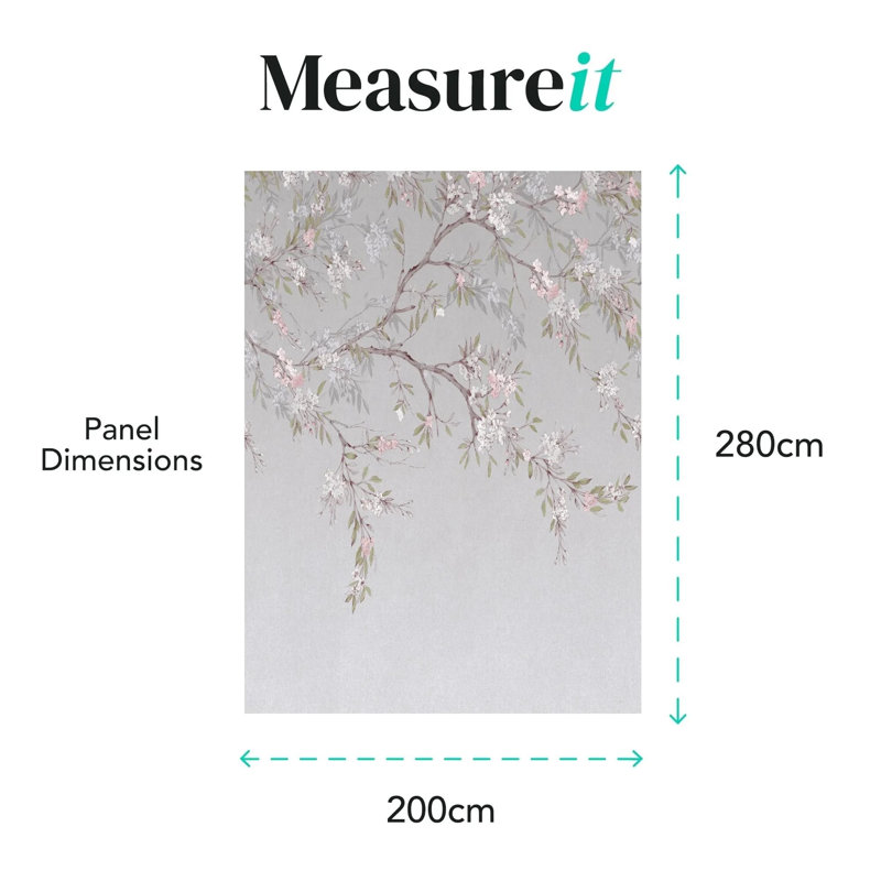 Superfresco Easy Blossom Trail Print To Order Fixed Size 2.8m x 3m Mural, Purple