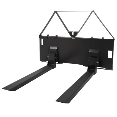 45" Heavy-Duty Tractor Pallet Forks, 3200lbs Capacity Quick Attach Bucket Forks with 2" Hitch Ball, Universal Loader Forks for Kubota Bobcat, Durable Steel Pallet Spear for Farm Construction, Black