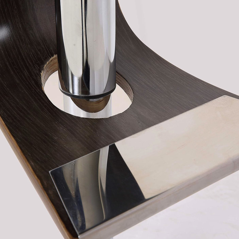 Tabouret de bar Eucalyptus à hauteur réglable, fonction pivotante, mécanisme de comptoir en bois gris