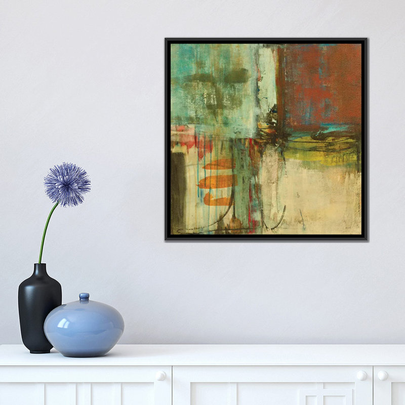 « fulfillment », reproduction sur toile, H 18 po x l 18 po x P 1,5 po, Toile avec cadre noir, Pas de tapis