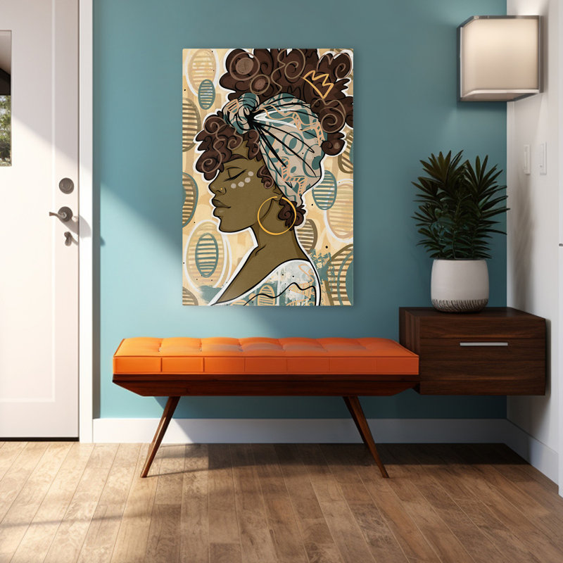 Crowned - Multicultural Figurative Art, 48" H x 32" W