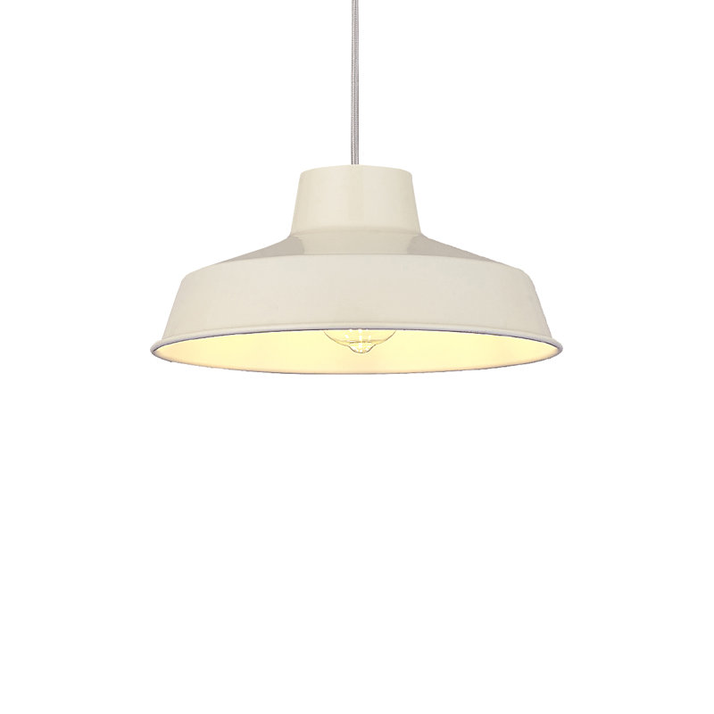 Pluto 12cm H Metal Bowl Pendant Shade ( Screw On ), Cream