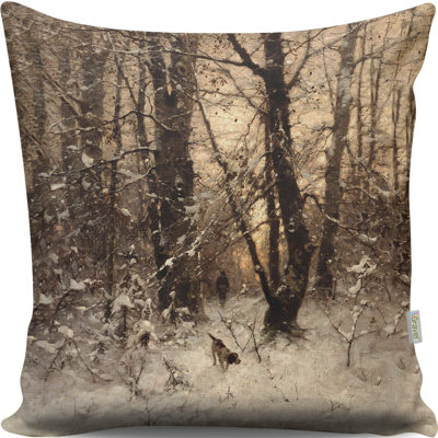 Coussin lavable de qualité supérieure, 17,0 x 17,0 pouces, 50% coton / 50% polyester, rembourrage en silicone, fermeture à glissière dissimulée | Doux, confortable et repassable | Parfait pour la décoration intérieure, le salon et la chambre à cou
