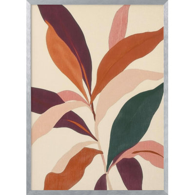 «Abstract Plants», art mural texturé encadré