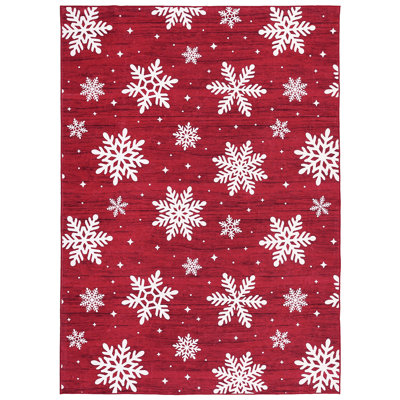Rectangle 200 cm x 140 cm Geometric Washable Area Rug