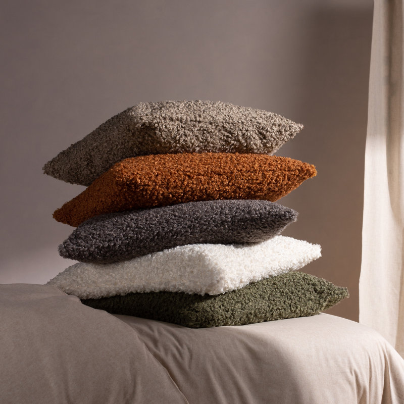 Cabu Square Throw Cushion, Polyester, Orange